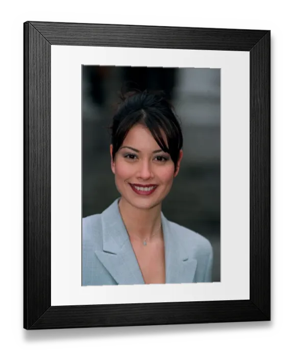 Framed Print : Melanie Sykes Actress  /  Model January 98 Modelling an outfit from the winner of