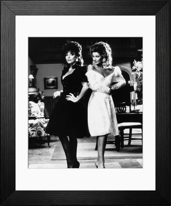 Framed Print : Joan Collins Actress and Stephanie Beacham pose for a Dynasty'Picture Framed Print : Joan Collins Actress and Stephanie Beacham pose for a Dynasty'Picture