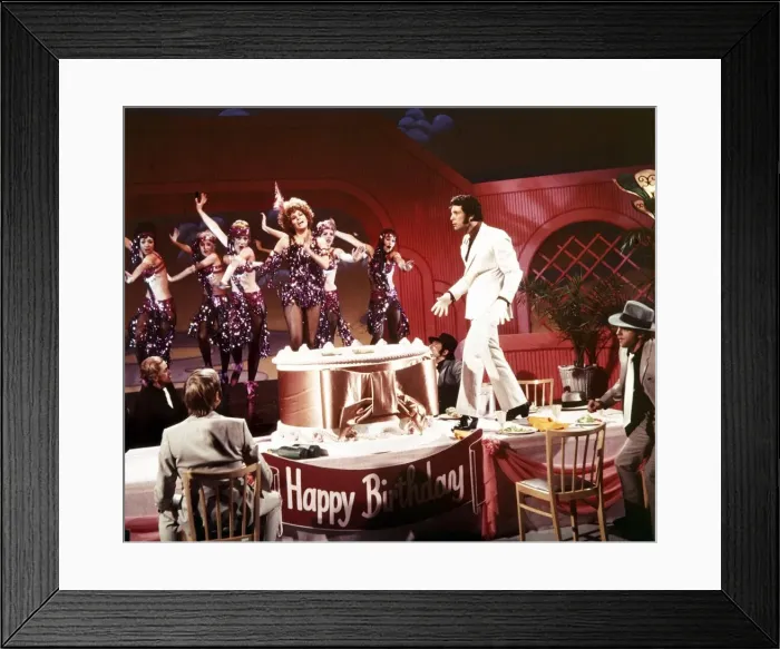 Framed Print : Raquel Welch and Tom Jones performing during a TV show television dancing