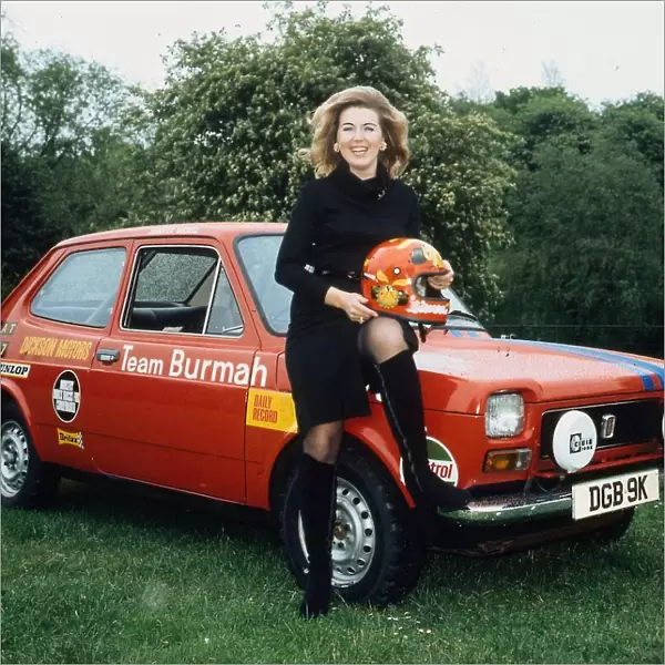 Jenny Birrell Rally Driver June 1972 Crash helmet Fiat 127