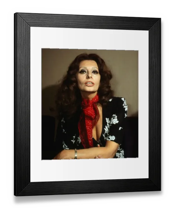 Framed Print : Sophia Loren Italian actress April 1981
