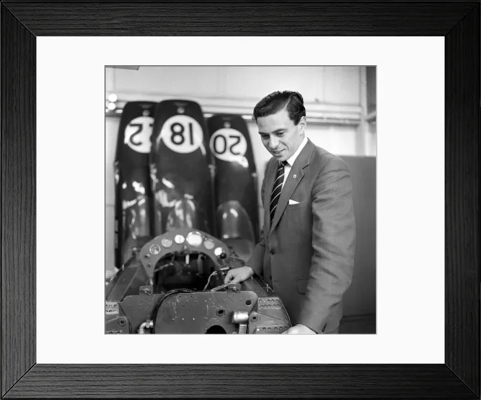 Framed Print : Jim Clark Motor Racing driver at Lotus July 1963 Racing Car Headquarters