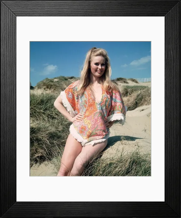 Framed Print : Veronica Carlsone actress who appeared in Hammer Horror films Circa August 1969