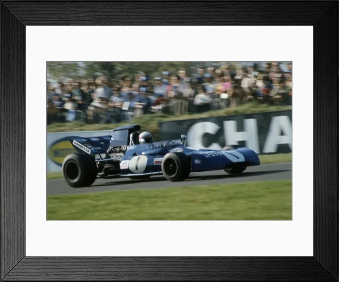 Framed Print : Jackie Stewart motor racing driver in Tyrrell Ford car 1971 at Brands Hatch Framed Print : Jackie Stewart motor racing driver in Tyrrell Ford car 1971 at Brands Hatch