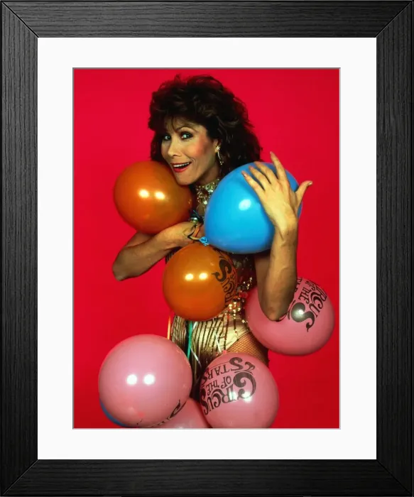 Framed Print : Michelle Lee holding balloons January 1984 Framed Print : Michelle Lee holding balloons January 1984