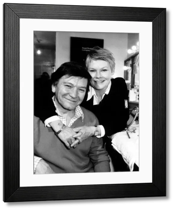 Framed Print : Judi Dench actress with husband and fellow actor Michael Williams 2nd January 1987 Framed Print : Judi Dench actress with husband and fellow actor Michael Williams 2nd January 1987