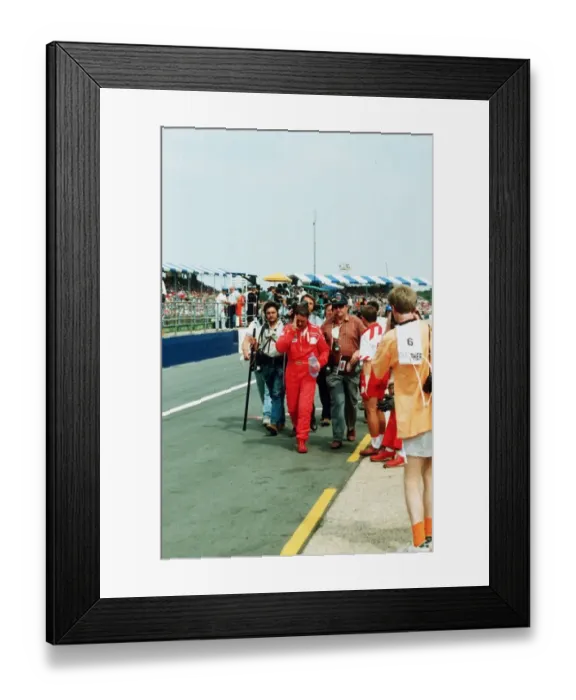 Framed Print : Nigel Mansell racing driver at the British Grand Prix. 15th July 1990 Framed Print : Nigel Mansell racing driver at the British Grand Prix. 15th July 1990