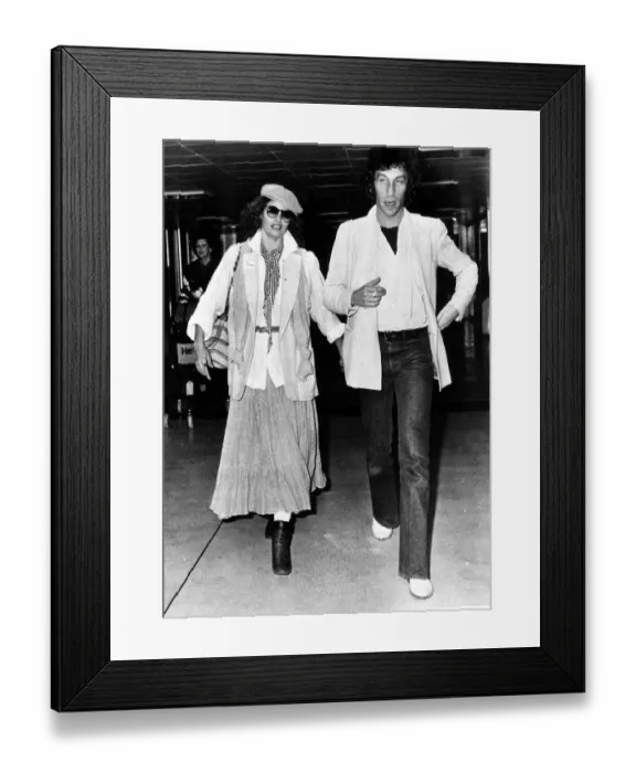 Framed Print : Raquel Welch actress with 3rd husband Andre Weinfeld