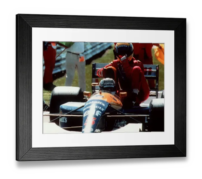 Framed Print : Nigel Mansell racing driver during the British Grand Prix at Silverstone Framed Print : Nigel Mansell racing driver during the British Grand Prix at Silverstone
