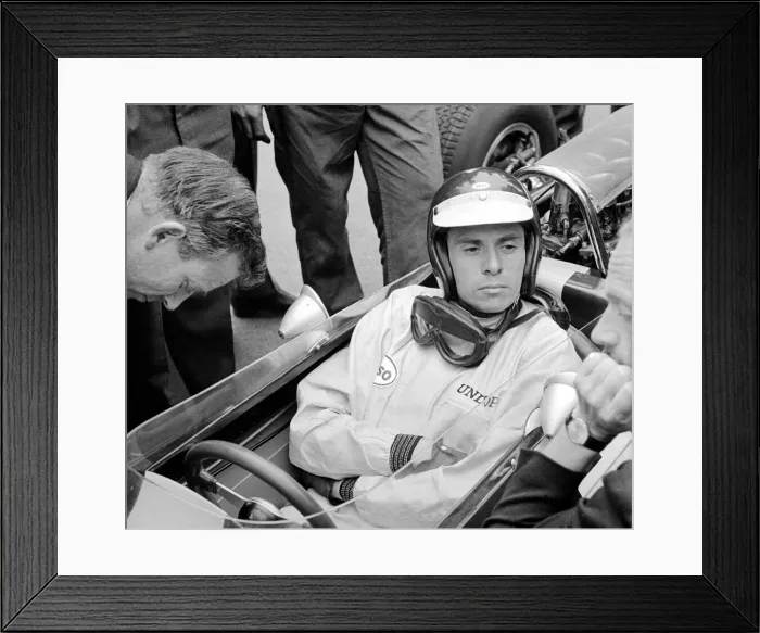Framed Print : British Grand Prix, Silverstone-Jim Clark. July 1965