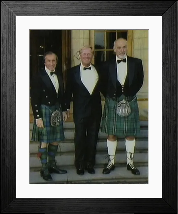: Actor Sean Connery at Gleneagles Hotel with Jackie Stewart : Actor Sean Connery at Gleneagles Hotel with Jackie Stewart