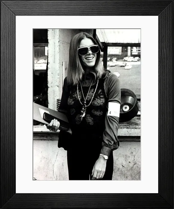 Framed Print : Helen Stewart, wife of former world champion rcing driver Jackie Stewart going on time Framed Print : Helen Stewart, wife of former world champion rcing driver Jackie Stewart going on time