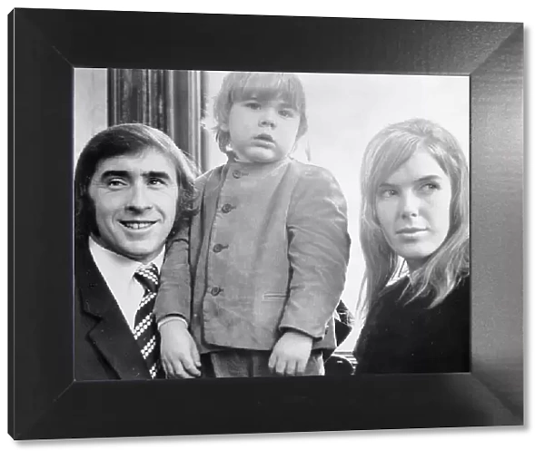 Jackie Stewart with wife Helen and son Paul at Dumbarton Council Chambers for civic