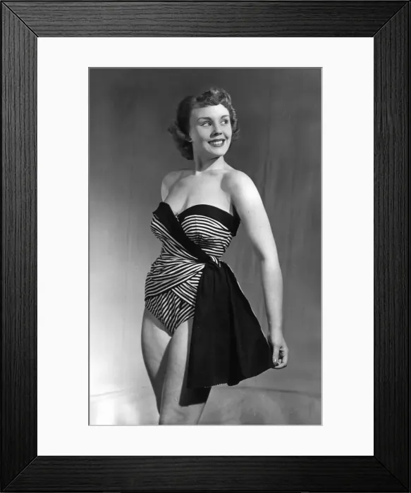 Framed Print : Sarong swimsuit beachwear 1952 Framed Print : Sarong swimsuit beachwear 1952