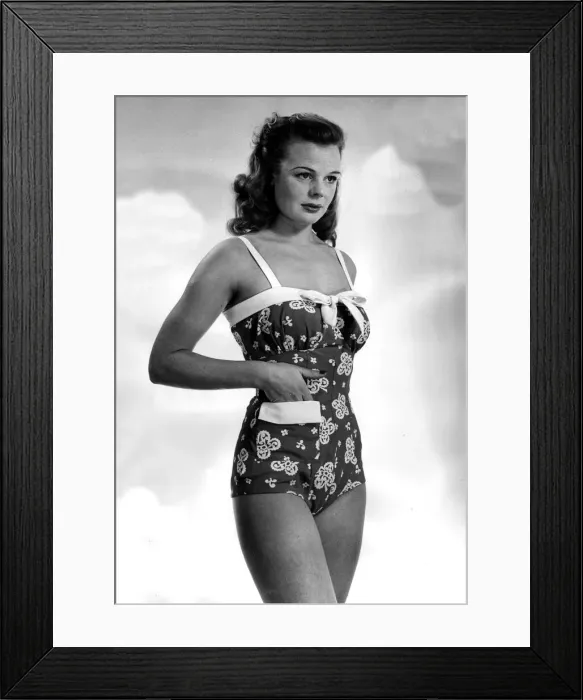 Framed Print : Swimsuit Beachwear fashion April 1951 Framed Print : Swimsuit Beachwear fashion April 1951