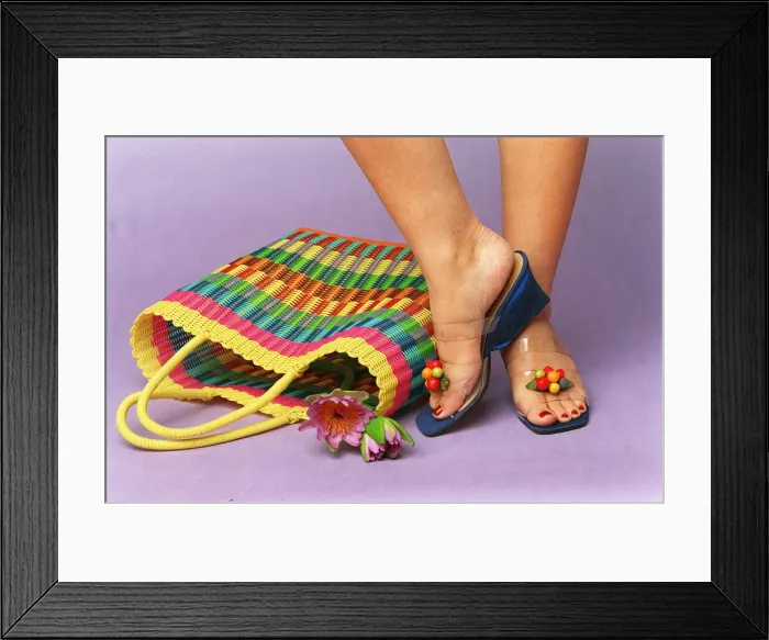 Framed Print : Accessories Feature Fashion Zone May 1999 Multi coloured plastic shopper bag Framed Print : Accessories Feature Fashion Zone May 1999 Multi coloured plastic shopper bag
