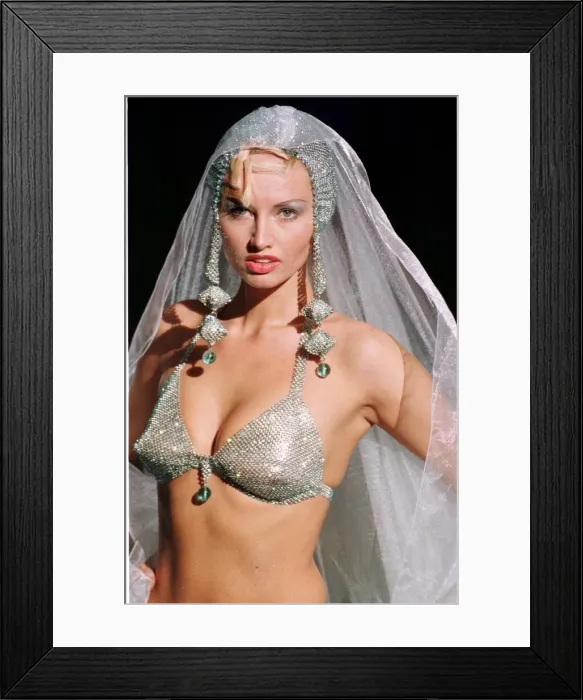 Framed Print : Adriana Sklenarikova January 1999 The face of Wonderbra poses at the Paco Rabanne Framed Print : Adriana Sklenarikova January 1999 The face of Wonderbra poses at the Paco Rabanne