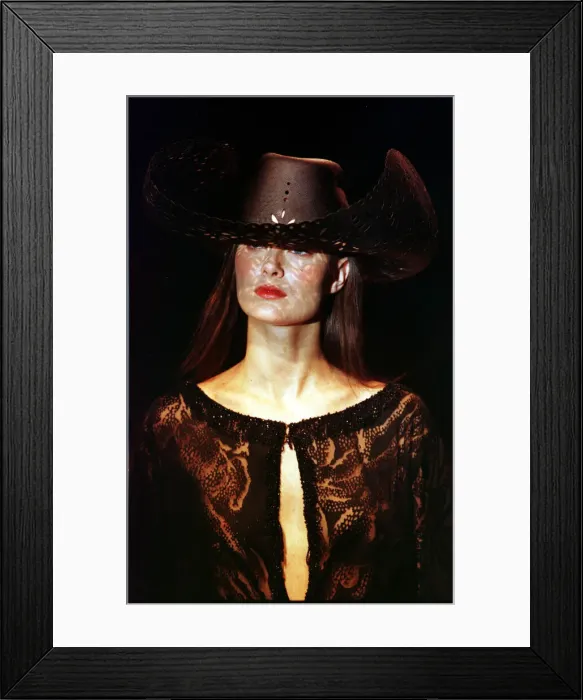 Framed Print : Model shows off one of Valentions creations at the Paris Fashion Week Framed Print : Model shows off one of Valentions creations at the Paris Fashion Week