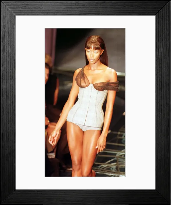 Framed Print : Naomi Campbell Supermodel Versace show October 1997 models one of Donatella Framed Print : Naomi Campbell Supermodel Versace show October 1997 models one of Donatella