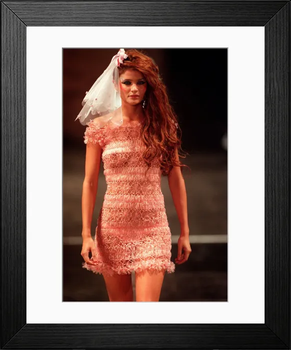 Framed Print : London Fashion Week 1997 - Antonio Beradi Fashion Show with model Helena Christense Framed Print : London Fashion Week 1997 - Antonio Beradi Fashion Show with model Helena Christense