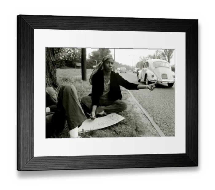 Framed Print : Every hundred yards or so down the A3 motorists find themselves being thumbed for a lift Framed Print : Every hundred yards or so down the A3 motorists find themselves being thumbed for a lift