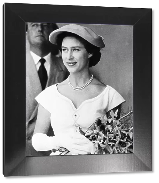 Princess Margaret during her solo tour aboard Britannia to the British colonies in