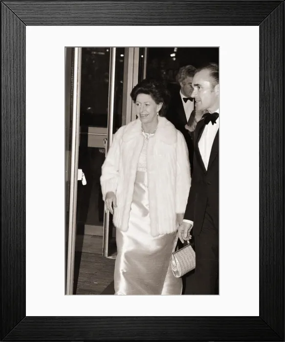 Framed Print : Princess Margaret - December 1984 at the premiere of the film Framed Print : Princess Margaret - December 1984 at the premiere of the film