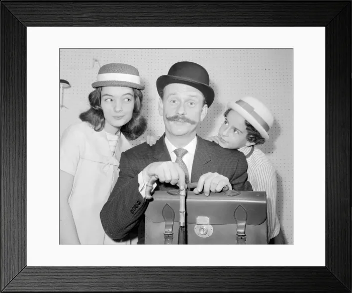 Framed Print : Hats by Milliner Victor Hyett seen here modelled in London prior to the 1959 Framed Print : Hats by Milliner Victor Hyett seen here modelled in London prior to the 1959