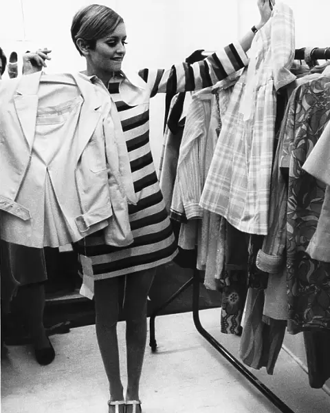 Twiggy with clothes launched as part of a Twiggy Look Collection