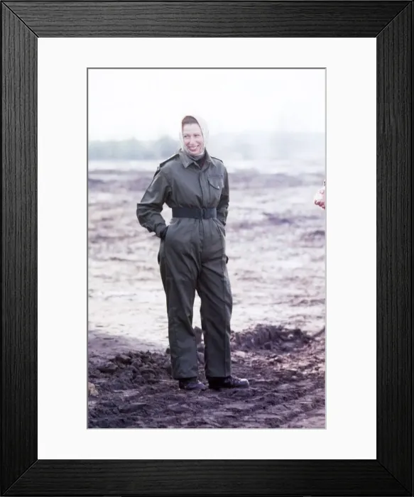 Framed Print : Princess Anne visiting the King Hussars at Bergen Hohne in Germany