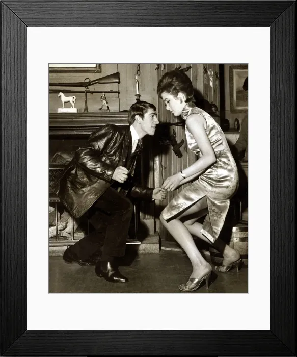 Framed Print : A young couple dancing the twist in their living room May 1963 Framed Print : A young couple dancing the twist in their living room May 1963