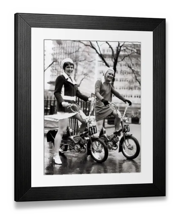 Framed Print : Mopeds Fashion. The Wisp motorised mini-bike. Gay Heaven Framed Print : Mopeds Fashion. The Wisp motorised mini-bike. Gay Heaven