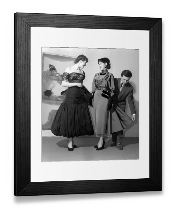 Framed Print : Evening dress fashion for under 21 club Full skirted formal dresses