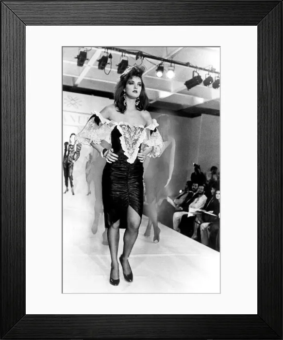 Framed Print : Clothing Fashion Leather March 1984 The Emanuels leather and lace French Maid Framed Print : Clothing Fashion Leather March 1984 The Emanuels leather and lace French Maid