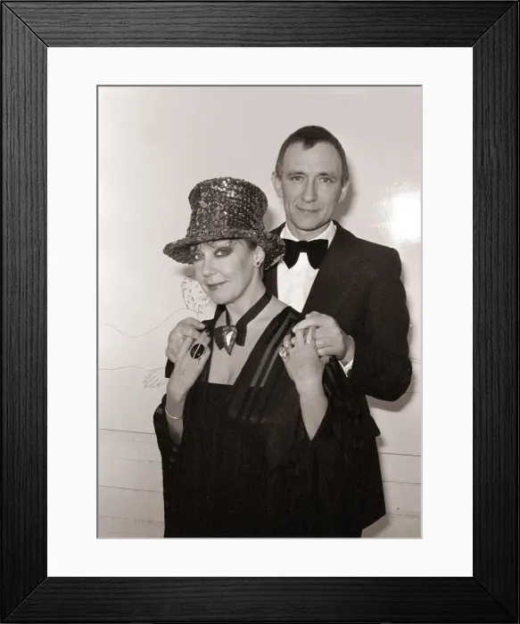 Framed Print : Molly Parkin Novelist at home with husband Patrick Pictured at their Studio in St