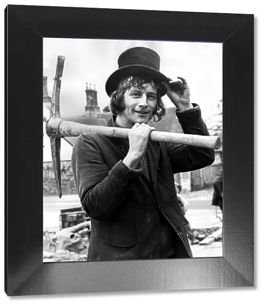 Dress Fashion Men Hats October 1972 Top hat road worker Peter Garthley in West