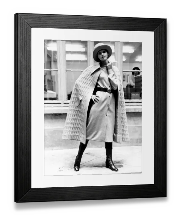 Framed Print : Clothing Fashion Leather Boots July 1970 From Chritian Dior