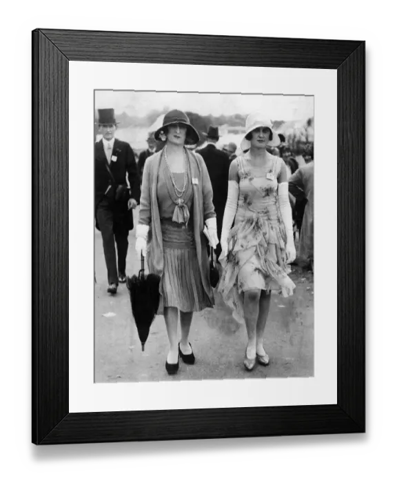 Framed Print : 1929 Clothing Ascot Fashions Women wearing dresses with cardigans