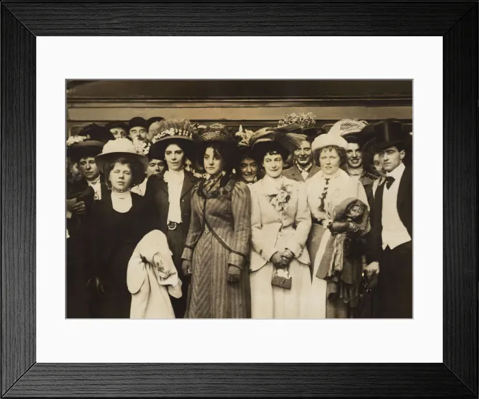 Framed Print : 1908 Clothing Ascot Fashion Hats and Dresses