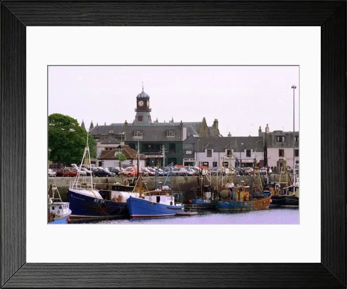 Framed Print : STORNOWAY general view of town and harbour fishing boats Framed Print : STORNOWAY general view of town and harbour fishing boats