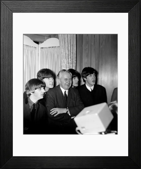 Framed Print : Labour Party Leader Harold Wilson with The Beatles left to right: Ringo Starr Framed Print : Labour Party Leader Harold Wilson with The Beatles left to right: Ringo Starr