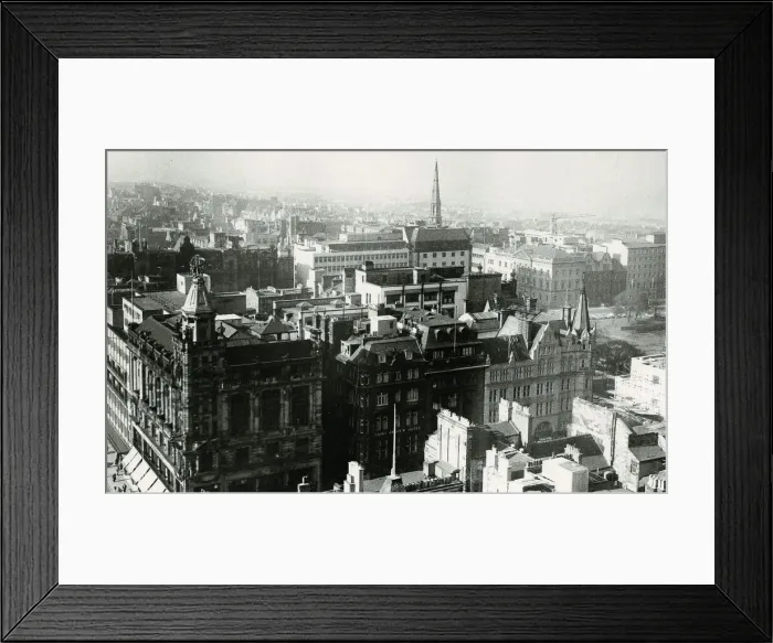 Framed Print : Edinburgh Aerial Princes Street (bottom left) 1963