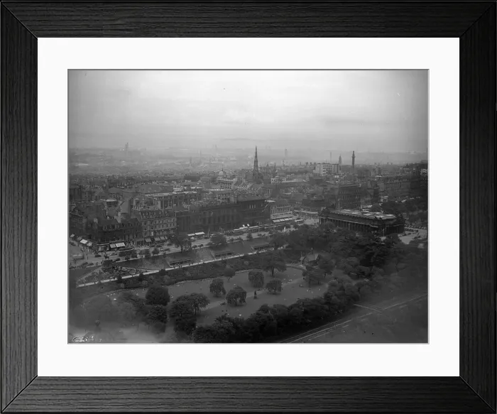 Framed Print : Princes Street gardens Edinburgh 1950 Framed Print : Princes Street gardens Edinburgh 1950