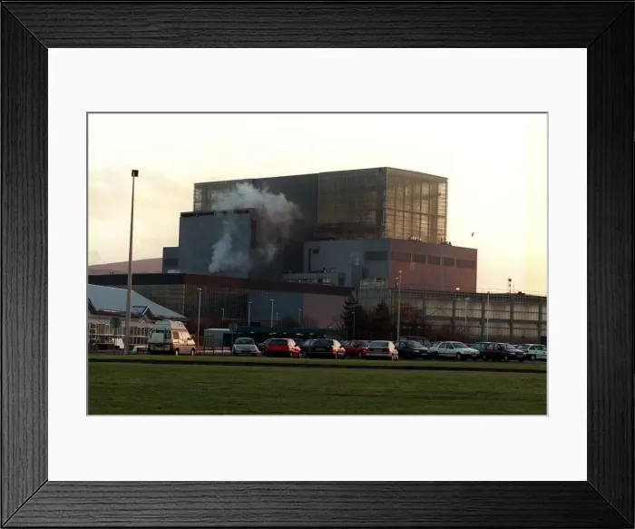 Framed Print : Hunterston B Power Station near Largs December 1998 in Ayrshire Exterior Steam Cars