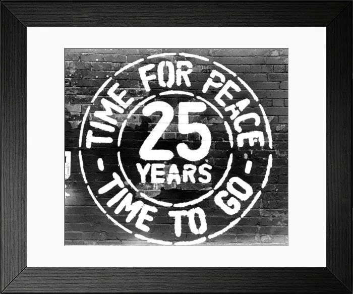 Framed Print : IRA Ceasefire September 1994 Wall mural, Time for peace time to go 25 years Framed Print : IRA Ceasefire September 1994 Wall mural, Time for peace time to go 25 years