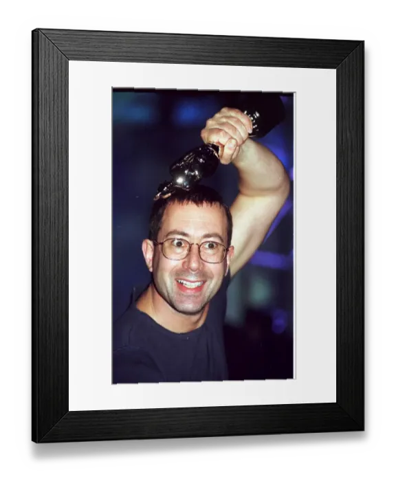 Framed Print : Ben Elton Comedian presented the Brit Awards at Earls Court in London