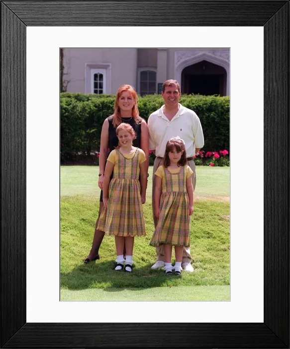 Framed Print : Duke Of York and Duchess Of York with daughters Princess Eugenie