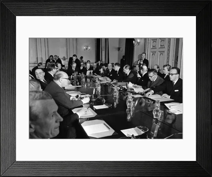 Framed Print : Edward Heath April 1962 Conservative MP at a meeting of the Common market six