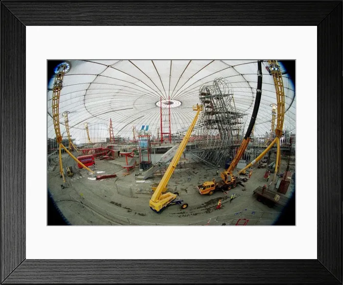 Framed Print : MILLENNIUM DOME CONSTRUCTION WORK, JUNE 1999 THERE WAS A PRESS CONFERENCE IN Framed Print : MILLENNIUM DOME CONSTRUCTION WORK, JUNE 1999 THERE WAS A PRESS CONFERENCE IN