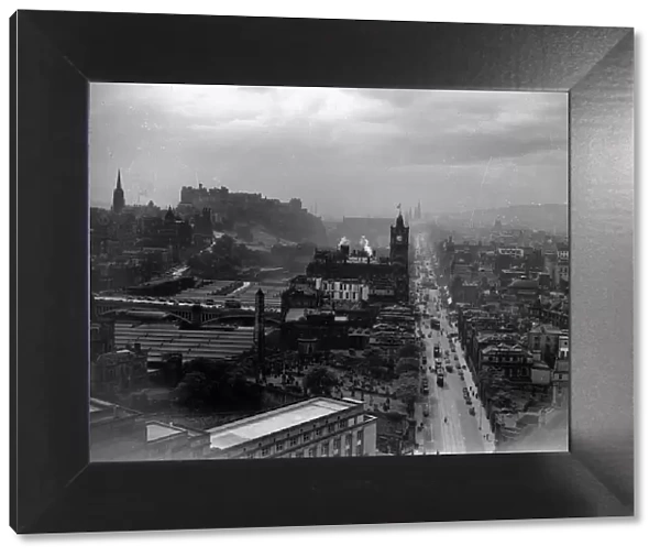 Princes Street Edinburgh Scotland 1950
